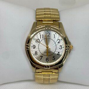 Puritan good tone men watch 36mm round quartz analog stretch size 7” running